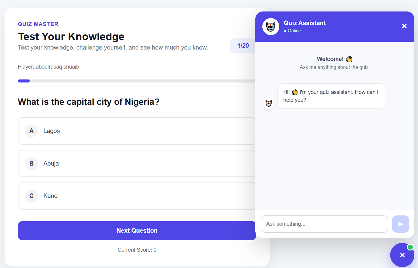 Quiz application