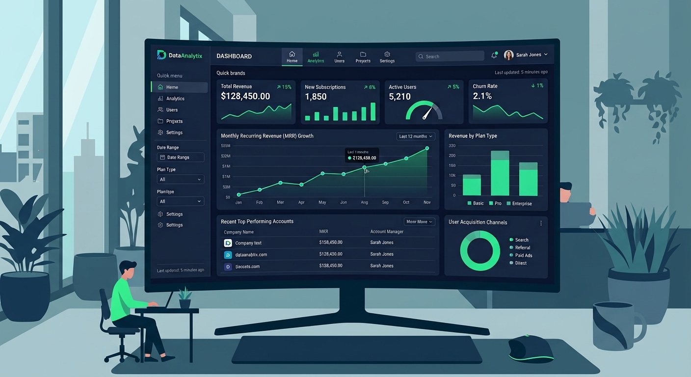 SaaS product dashboard